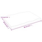 Casa si Gradina - Mobilier - Feronerie si accesorii mobila - Blat masa 80x60x(2-4) cm lemn stejar netratat contur organic - Infinity.ro