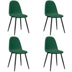 Casa si Gradina - Mobilier - Scaune si fotolii - Scaune - Scaune de bucatarie, 4 buc., verde inchis, catifea - Infinity.ro