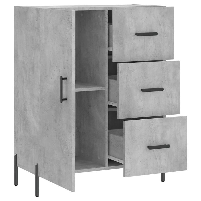 Casa si Gradina - Mobilier - Comode si corpuri - Comode - Servanta, gri beton, 69,5x34x90 cm, lemn compozit - Infinity.ro