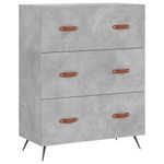 Casa si Gradina - Mobilier - Comode si corpuri - Comode - Comoda cu sertare, gri beton, 69,5x34x90 cm, lemn prelucrat - Infinity.ro