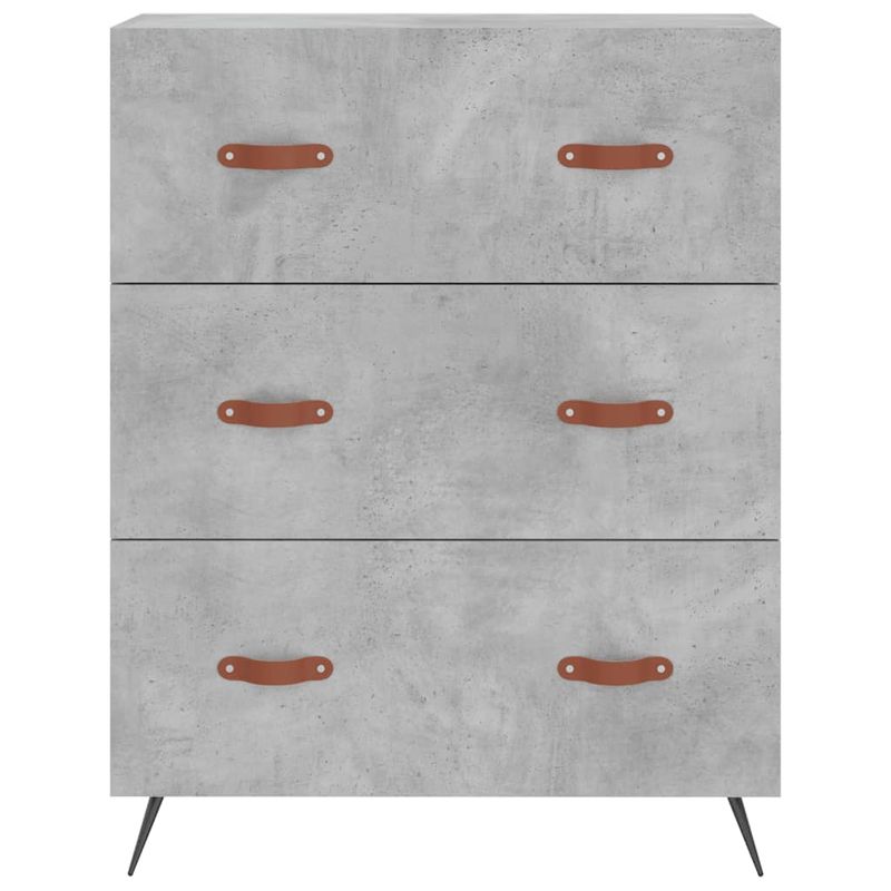 Casa si Gradina - Mobilier - Comode si corpuri - Comode - Comoda cu sertare, gri beton, 69,5x34x90 cm, lemn prelucrat - Infinity.ro