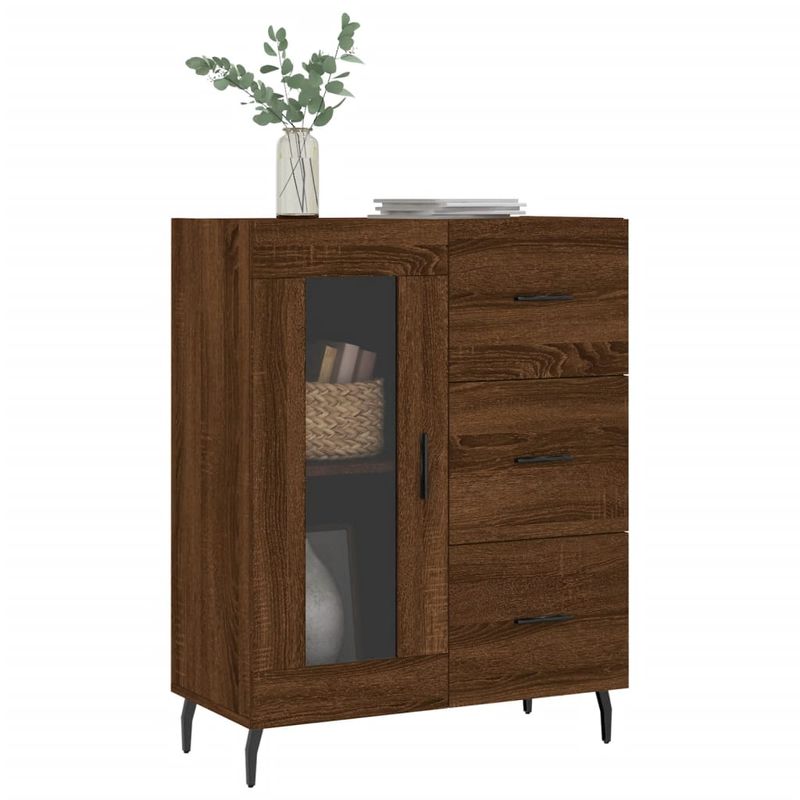 Casa si Gradina - Mobilier - Comode si corpuri - Comode - Servanta, stejar maro, 69,5x34x90 cm, lemn prelucrat - Infinity.ro