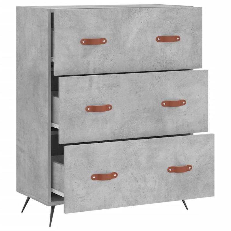 Casa si Gradina - Mobilier - Comode si corpuri - Comode - Comoda cu sertare, gri beton, 69,5x34x90 cm, lemn prelucrat - Infinity.ro