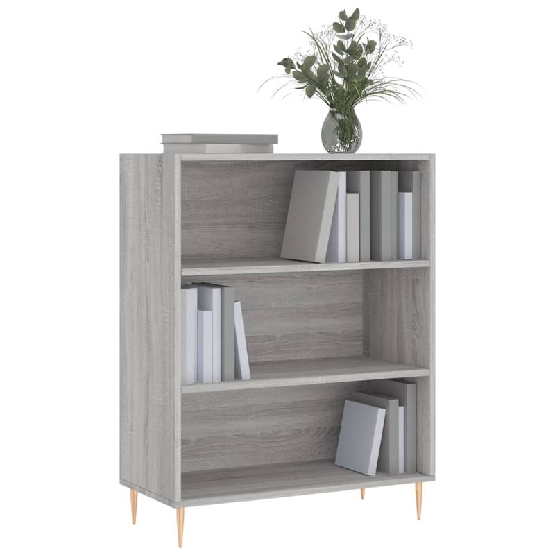 Casa si Gradina - Mobilier - Biblioteci si rafturi - Biblioteci - Biblioteca, sonoma gri, 69,5x32,5x90 cm, lemn compozit - Infinity.ro