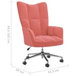 Casa si Gradina - Mobilier - Scaune si fotolii - Fotolii - Fotoliu de relaxare, roz, catifea - Infinity.ro
