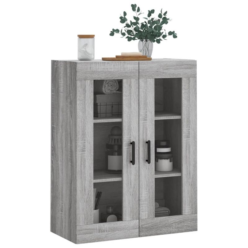 Casa si Gradina - Mobilier - Comode si corpuri - Comode - Dulap montat pe perete, gri sonoma, 69,5x34x90 cm - Infinity.ro