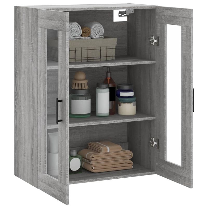 Casa si Gradina - Mobilier - Comode si corpuri - Comode - Dulap montat pe perete, gri sonoma, 69,5x34x90 cm - Infinity.ro
