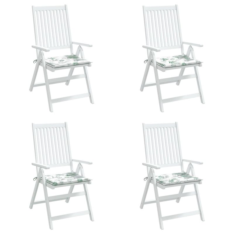 Casa si Gradina - Textile si covoare - Perne si pilote - Perne decorative - Perne de scaun, model frunze, 4 buc., 40x40x3 cm, textil - Infinity.ro