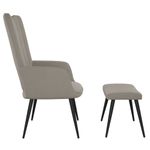 Casa si Gradina - Mobilier - Scaune si fotolii - Fotolii - Fotoliu de relaxare cu taburet, gri deschis, catifea - Infinity.ro