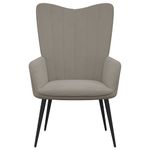 Casa si Gradina - Mobilier - Scaune si fotolii - Fotolii - Fotoliu de relaxare cu taburet, gri deschis, catifea - Infinity.ro