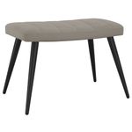 Casa si Gradina - Mobilier - Scaune si fotolii - Fotolii - Fotoliu de relaxare cu taburet, gri deschis, catifea - Infinity.ro