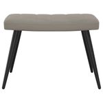 Casa si Gradina - Mobilier - Scaune si fotolii - Fotolii - Fotoliu de relaxare cu taburet, gri deschis, catifea - Infinity.ro