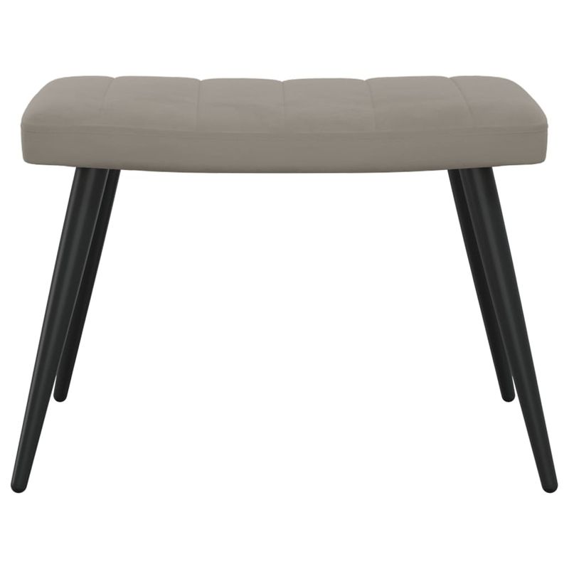 Casa si Gradina - Mobilier - Scaune si fotolii - Fotolii - Fotoliu de relaxare cu taburet, gri deschis, catifea - Infinity.ro