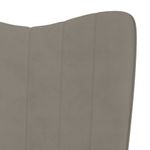 Casa si Gradina - Mobilier - Scaune si fotolii - Fotolii - Fotoliu de relaxare cu taburet, gri deschis, catifea - Infinity.ro