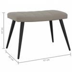 Casa si Gradina - Mobilier - Scaune si fotolii - Fotolii - Fotoliu de relaxare cu taburet, gri deschis, catifea - Infinity.ro