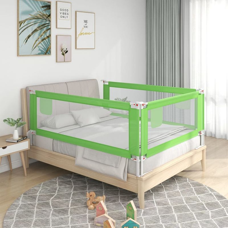 Casa si Gradina - Mobilier - Mobilier copii - Sisteme de siguranta - Balustrada de protectie pat copii, verde, 120x25 cm, textil - Infinity.ro