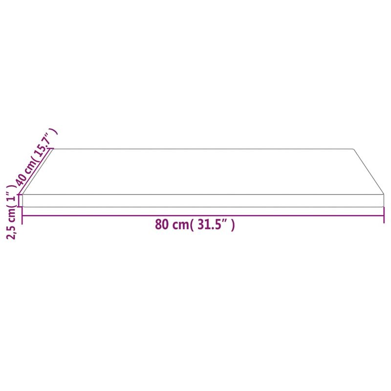 Casa si Gradina - Mobilier - Feronerie si accesorii mobila - Blat de birou, 80x40x2,5 cm, lemn masiv de pin - Infinity.ro