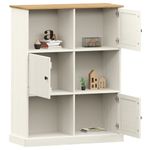 Casa si Gradina - Mobilier - Biblioteci si rafturi - Biblioteci - Biblioteca VIGO, alb, 90x35x114,5 cm, lemn masiv de pin - Infinity.ro