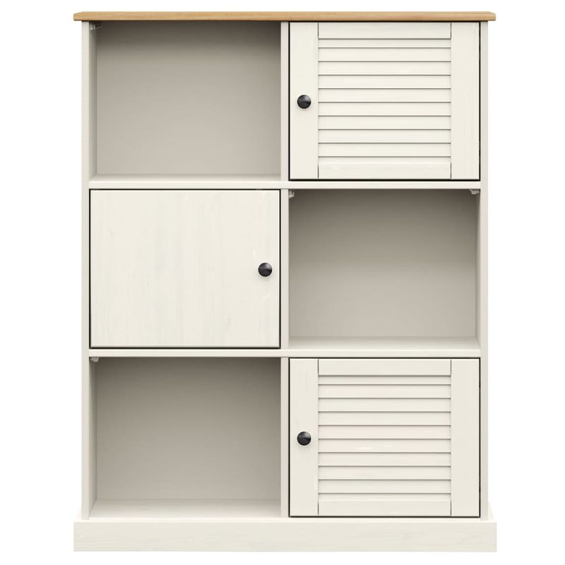 Casa si Gradina - Mobilier - Biblioteci si rafturi - Biblioteci - Biblioteca VIGO, alb, 90x35x114,5 cm, lemn masiv de pin - Infinity.ro