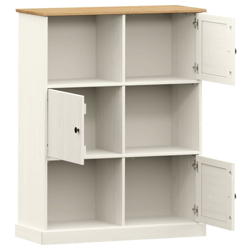 Casa si Gradina - Mobilier - Biblioteci si rafturi - Biblioteci - Biblioteca VIGO, alb, 90x35x114,5 cm, lemn masiv de pin - Infinity.ro
