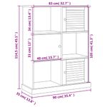 Casa si Gradina - Mobilier - Biblioteci si rafturi - Biblioteci - Biblioteca VIGO, alb, 90x35x114,5 cm, lemn masiv de pin - Infinity.ro
