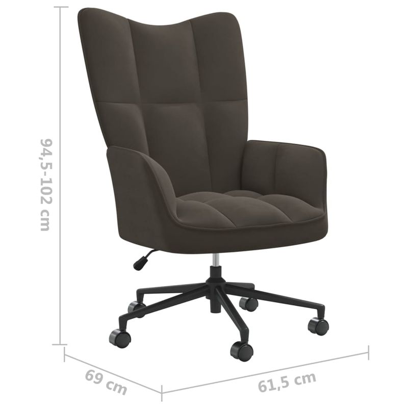 Casa si Gradina - Mobilier - Scaune si fotolii - Fotolii - Fotoliu de relaxare, gri inchis, catifea - Infinity.ro