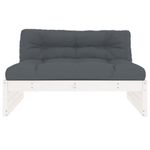 Casa si Gradina - Gradina si terasa - Mobilier exterior - Canapele si fotolii gradina - Canapea de mijloc, 120x80 cm, alb, lemn masiv de pin - Infinity.ro