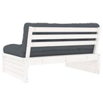 Casa si Gradina - Gradina si terasa - Mobilier exterior - Canapele si fotolii gradina - Canapea de mijloc, 120x80 cm, alb, lemn masiv de pin - Infinity.ro