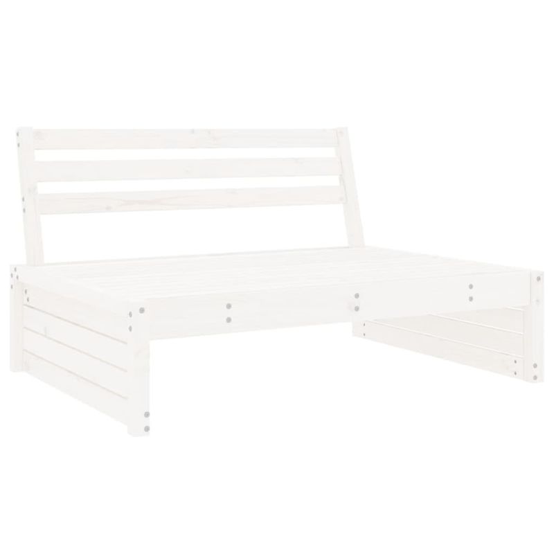 Casa si Gradina - Gradina si terasa - Mobilier exterior - Canapele si fotolii gradina - Canapea de mijloc, 120x80 cm, alb, lemn masiv de pin - Infinity.ro
