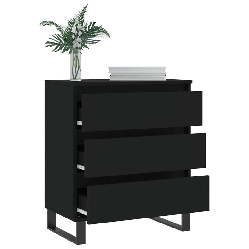 Casa si Gradina - Mobilier - Comode si corpuri - Comode - Servanta, negru, 60x35x70 cm, lemn prelucrat - Infinity.ro
