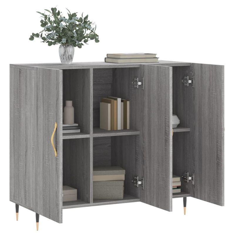 Casa si Gradina - Mobilier - Comode si corpuri - Comode - Servanta, gri sonoma, 90x34x80 cm, lemn compozit - Infinity.ro
