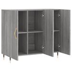 Casa si Gradina - Mobilier - Comode si corpuri - Comode - Servanta, gri sonoma, 90x34x80 cm, lemn compozit - Infinity.ro