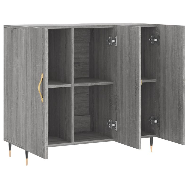 Casa si Gradina - Mobilier - Comode si corpuri - Comode - Servanta, gri sonoma, 90x34x80 cm, lemn compozit - Infinity.ro