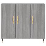Casa si Gradina - Mobilier - Comode si corpuri - Comode - Servanta, gri sonoma, 90x34x80 cm, lemn compozit - Infinity.ro