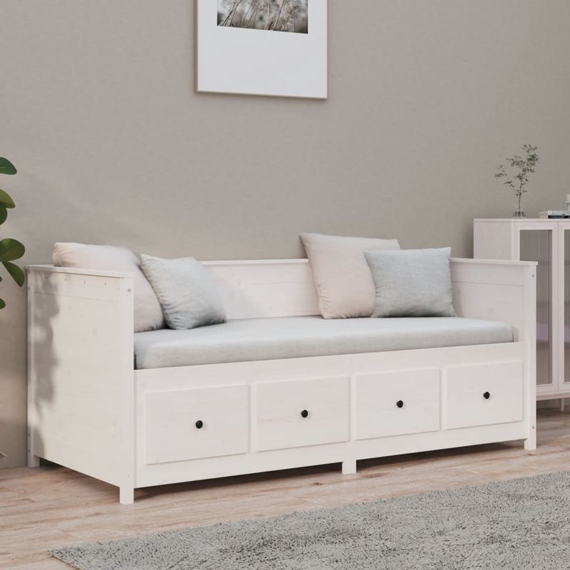 Casa si Gradina - Mobilier - Paturi si accesorii - Paturi - Pat de zi, alb, 90x190 cm, lemn masiv de pin - Infinity.ro