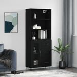 Casa si Gradina - Mobilier - Comode si corpuri - Comode - Dulap inalt, negru, 69,5x34x180 cm, lemn compozit - Infinity.ro