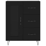 Casa si Gradina - Mobilier - Comode si corpuri - Comode - Dulap inalt, negru, 69,5x34x180 cm, lemn compozit - Infinity.ro