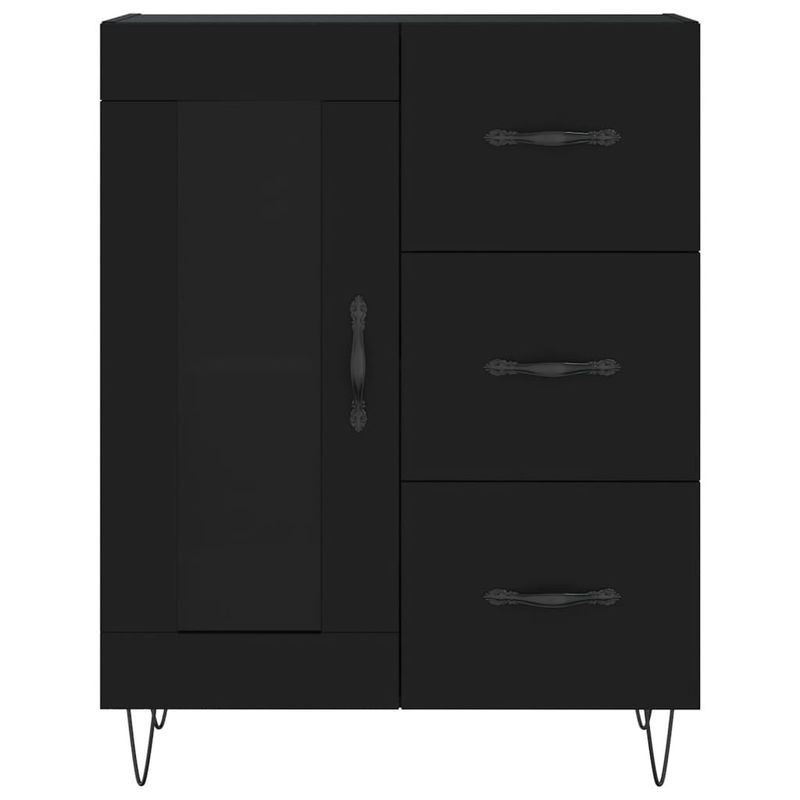 Casa si Gradina - Mobilier - Comode si corpuri - Comode - Dulap inalt, negru, 69,5x34x180 cm, lemn compozit - Infinity.ro