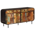 Casa si Gradina - Mobilier - Comode si corpuri - Comode - Servanta, 140x35x70 cm, lemn masiv reciclat si metal - Infinity.ro
