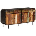 Casa si Gradina - Mobilier - Comode si corpuri - Comode - Servanta, 140x35x70 cm, lemn masiv reciclat si metal - Infinity.ro
