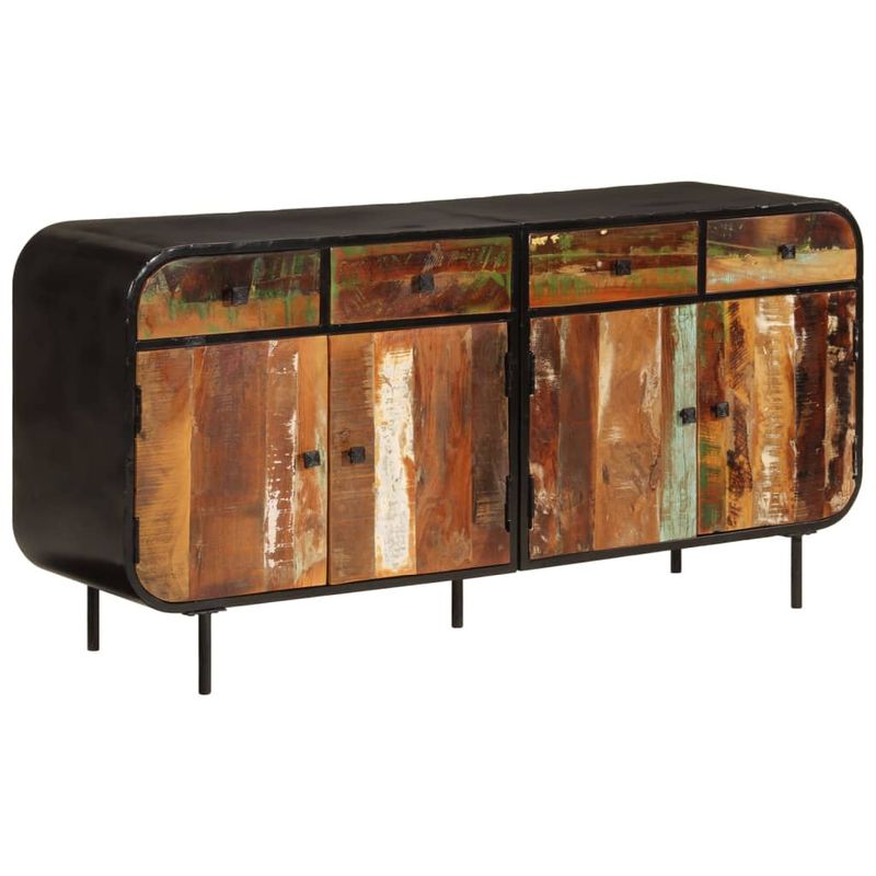 Casa si Gradina - Mobilier - Comode si corpuri - Comode - Servanta, 140x35x70 cm, lemn masiv reciclat si metal - Infinity.ro