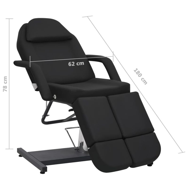 Ingrijire personala si Cosmetice - Sanatate si wellness - Articole wellness - Fotolii de masaj - Scaun tratament infrumusetare, negru, 180x62x78 cm, piele eco - Infinity.ro