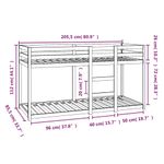 Casa si Gradina - Mobilier - Paturi si accesorii - Paturi - Pat supraetajat, alb, 80x200 cm, lemn masiv de pin - Infinity.ro