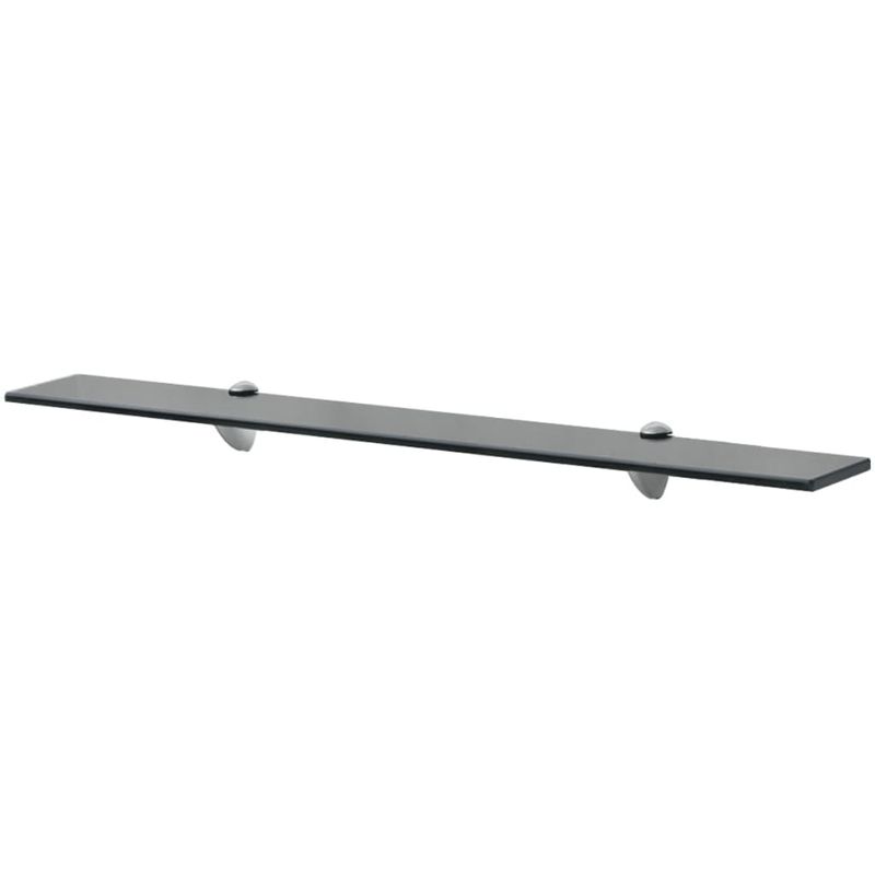 Casa si Gradina - Mobilier - Biblioteci si rafturi - Rafturi - Rafturi suspendate, 2 buc., 80 x 10 cm, sticla, 8 mm, negru - Infinity.ro