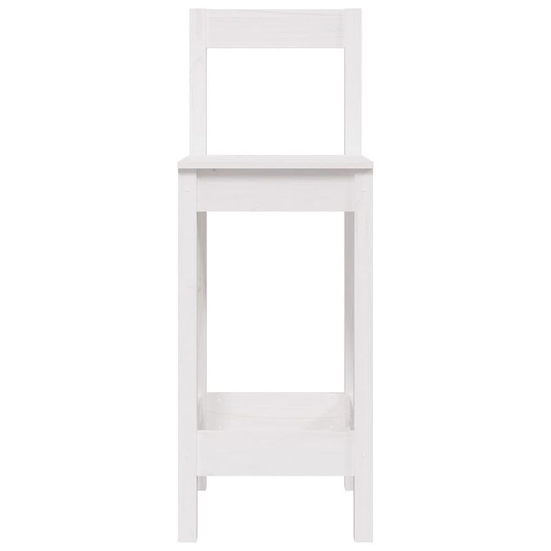 Casa si Gradina - Mobilier - Scaune si fotolii - Scaune - Scaune de bar, 2 buc., alb,40x41,5x112 cm, lemn masiv de pin - Infinity.ro