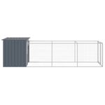 Petshop - Accesorii petshop - Culcusuri si custi - Tarcuri si colivii - Cusca caine cu tarc antracit 110x405x110 cm otel galvanizat - Infinity.ro