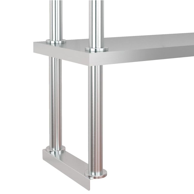 Casa si Gradina - Mobilier - Comode si corpuri - Corpuri bucatarie - Masa bucatarie cu raft superior, 120x60x145 cm, otel inoxidabil - Infinity.ro