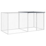 Petshop - Accesorii petshop - Culcusuri si custi - Custi interior si exterior - Cotet pui cu acoperis, antracit, 203x98x90 cm, otel galvanizat - Infinity.ro