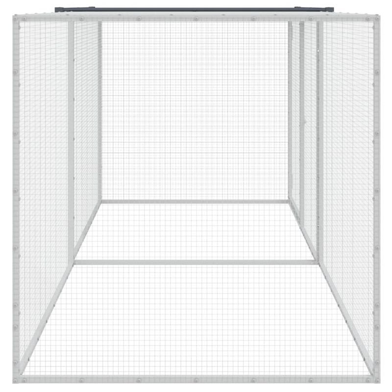 Petshop - Accesorii petshop - Culcusuri si custi - Custi interior si exterior - Cotet pui cu acoperis, antracit, 203x98x90 cm, otel galvanizat - Infinity.ro
