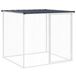Petshop - Accesorii petshop - Culcusuri si custi - Custi interior si exterior - Cotet pui cu acoperis, antracit, 203x98x90 cm, otel galvanizat - Infinity.ro